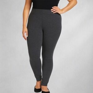 Tahari Plus Women's Pants Charcoal Heather Leggings 2XL Casual Wear Pull On New